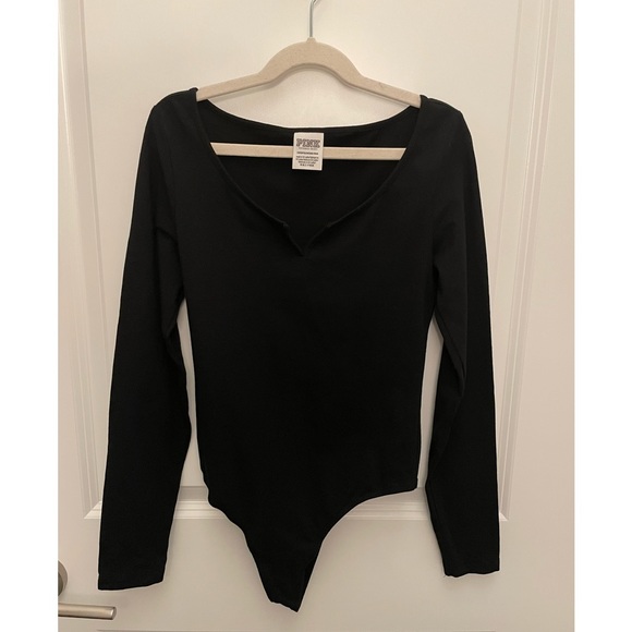 Brand New PINK Notch Neck Bodysuit - Picture 1 of 5